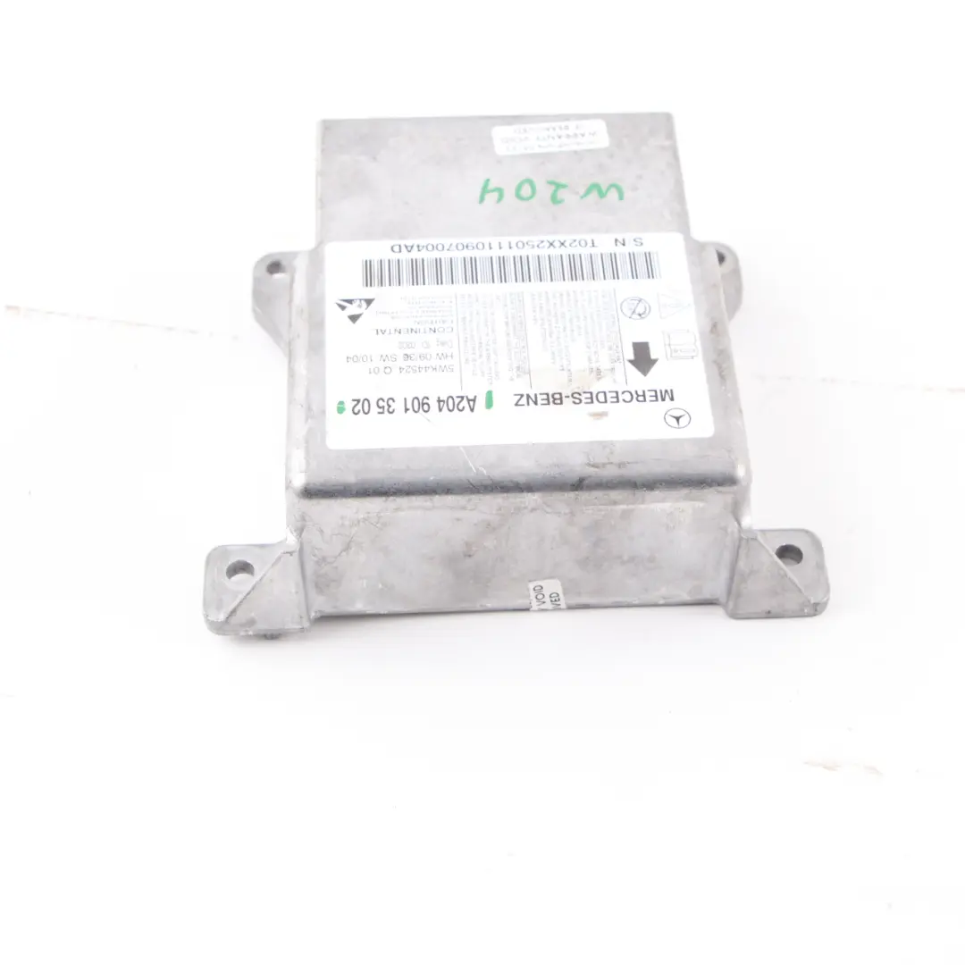 Modulo Airbag Air Bag SRS Unità di controllo ECU per Mercedes W204 S204 con numero di parte A2049013502 Mercedes W204 S204 Modulo Airbag Air Bag SRS Unità di controllo ECU - SKU A2049013502 - Numero di parte A2049013502