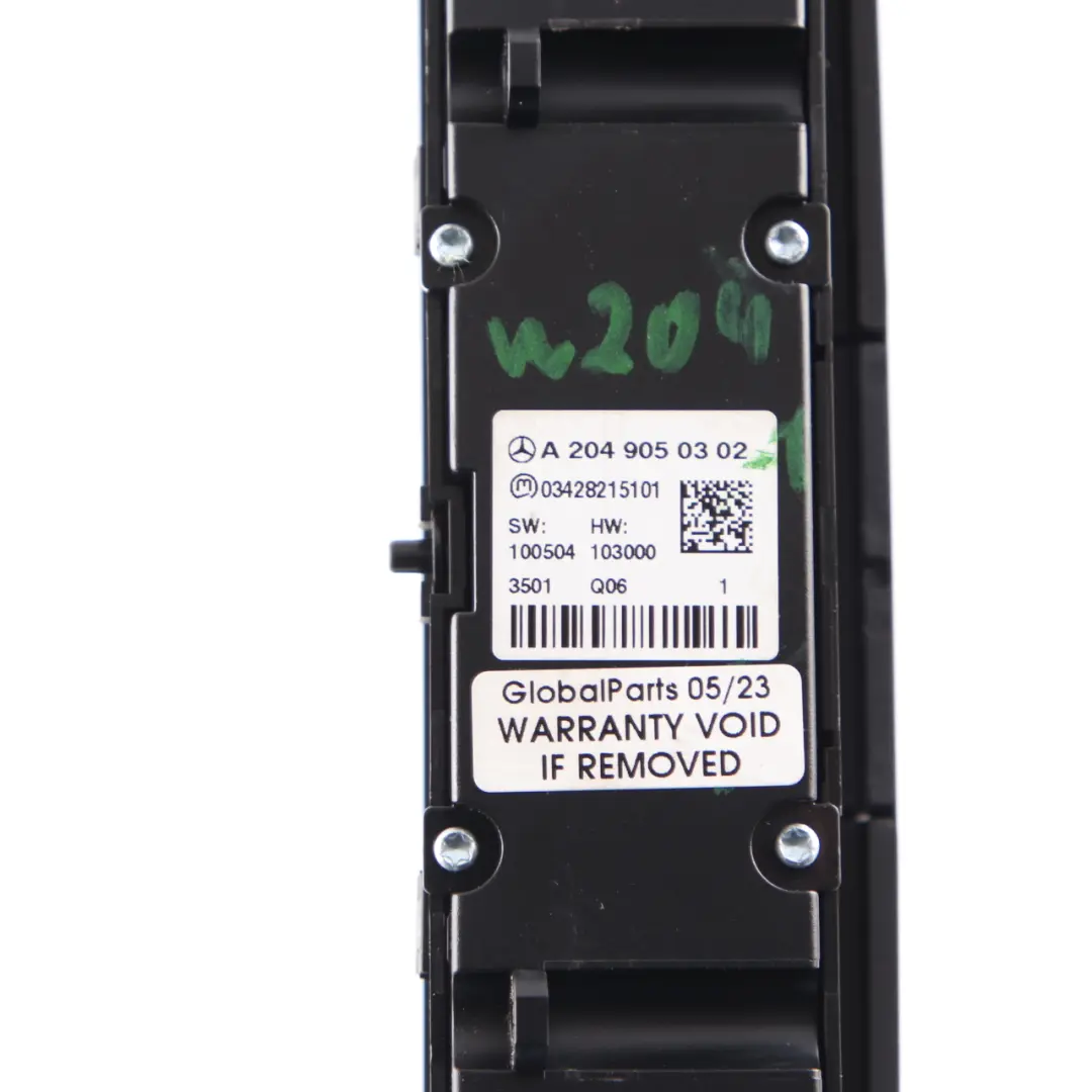 Mercedes W204 Pannello Interruttori ECO Parktronic Sedile Riscaldato - SKU A2049050302-1 - Numero di parte A2049050302