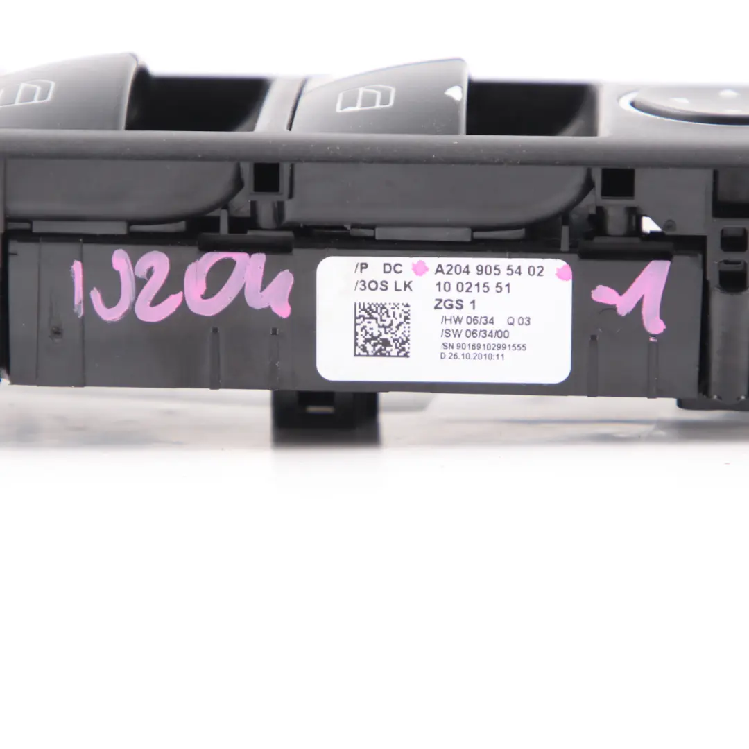 Mercedes W204 W212 Window Switch Driver's Door Button Power Fold - SKU A2049055402-1 - Part number A2049055402