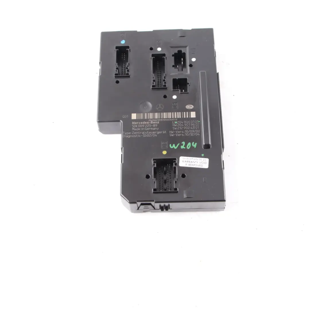 SAM Módulo Unidad de Control Caja de Fusibles Relé Trasero para Mercedes W204 con número de pieza A2049060105 Mercedes W204 SAM Módulo Unidad de Control Caja de Fusibles Relé Trasero - SKU A2049060105 - Número de pieza A2049060105