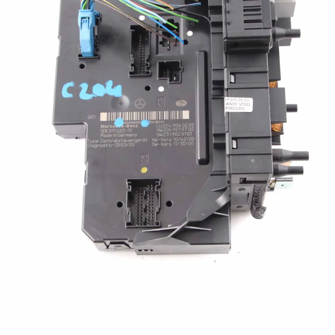 Mercedes C204 Rear SAM Module Fuse Box Relay Control Unit - SKU A2049060205-1 - Part number A2049060205