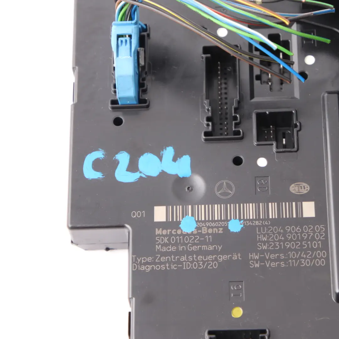 Mercedes C204 Rear SAM Module Fuse Box Relay Control Unit - SKU A2049060205-1 - Part number A2049060205