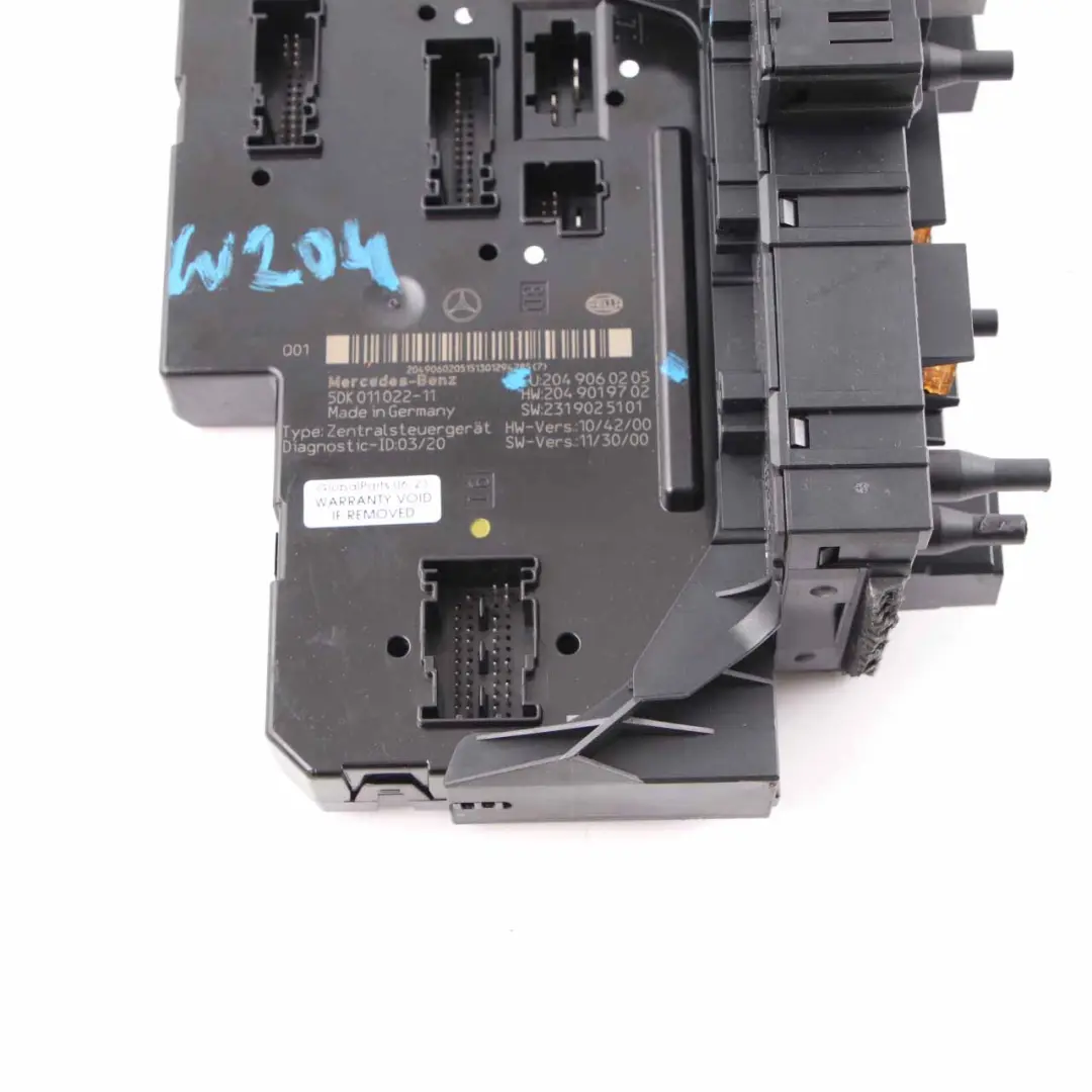 Módulo SAM trasero Caja fusibles Relé Unidad control para Mercedes W204 con número de pieza A2049060205 Mercedes W204 Módulo SAM trasero Caja fusibles Relé Unidad control - SKU A2049060205 - Número de pieza A2049060205