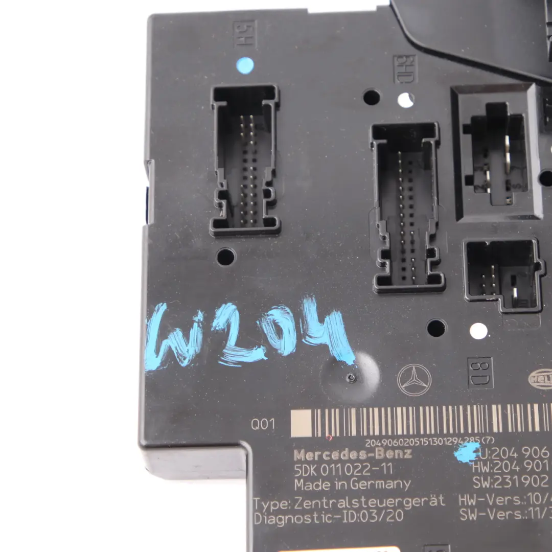 Mercedes W204 Rear SAM Module Fuse Box Relay Control Unit - SKU A2049060205 - Part number A2049060205