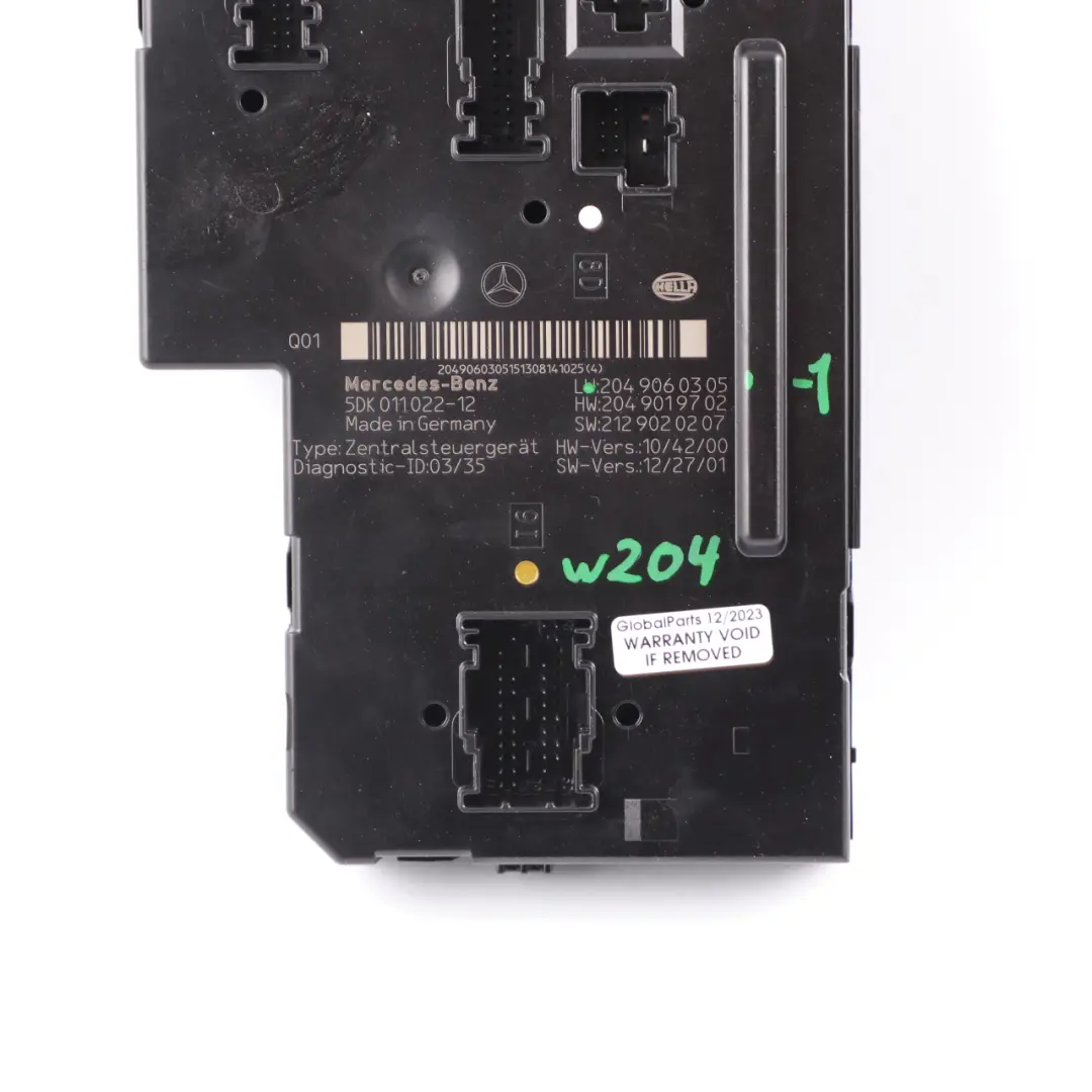 Mercedes W204 SAM Module Control Unit Rear - SKU A2049060305-1 - Part number A2049060305