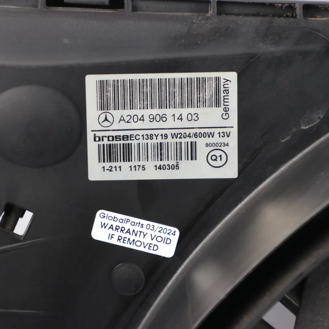 Radiator Fan Engine Cooling Blower Fan 600W to Mercedes W204 W212 with Part number A2049061403 Mercedes W204 W212 Radiator Fan Engine Cooling Blower Fan 600W - SKU A2049061403 - Part number A2049061403