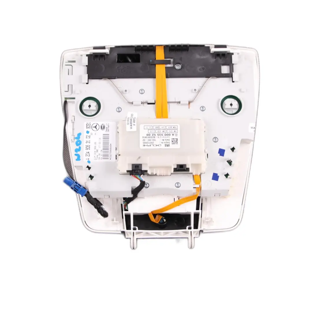 Luz Techo Lectura Interior Panel Delantero Negro para Mercedes W212 con número de pieza A2049063102 Mercedes W212 Luz Techo Lectura Interior Panel Delantero Negro - SKU A2049063102 - Número de pieza A2049063102