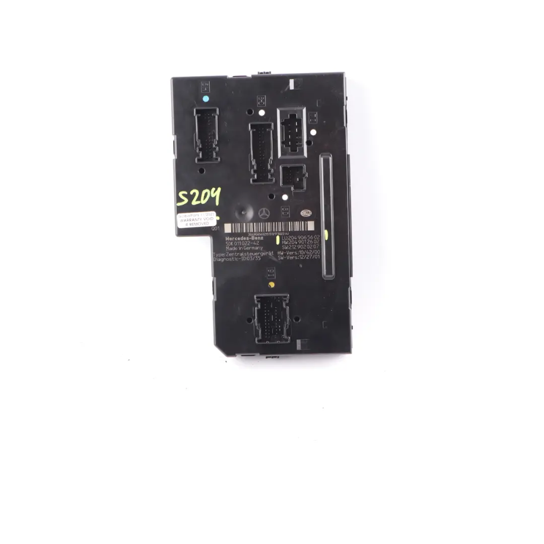 Heckkofferraum SAM Central Electric Base Steuermodul für Mercedes S204 mit Teilenummer A2049065602 Mercedes S204 Heckkofferraum SAM Central Electric Base Steuermodul - SKU A2049065602 - Teilenummer A2049065602