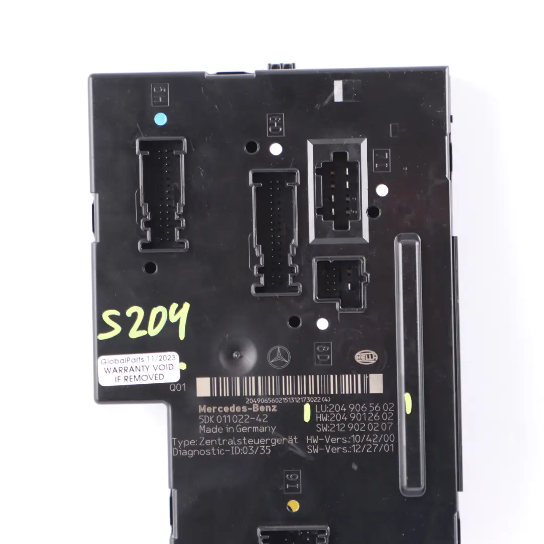 Maletero Trasero SAM Central Eléctrica Módulo Control para Mercedes S204 con número de pieza A2049065602 Mercedes S204 Maletero Trasero SAM Central Eléctrica Módulo Control - SKU A2049065602 - Número de pieza A2049065602