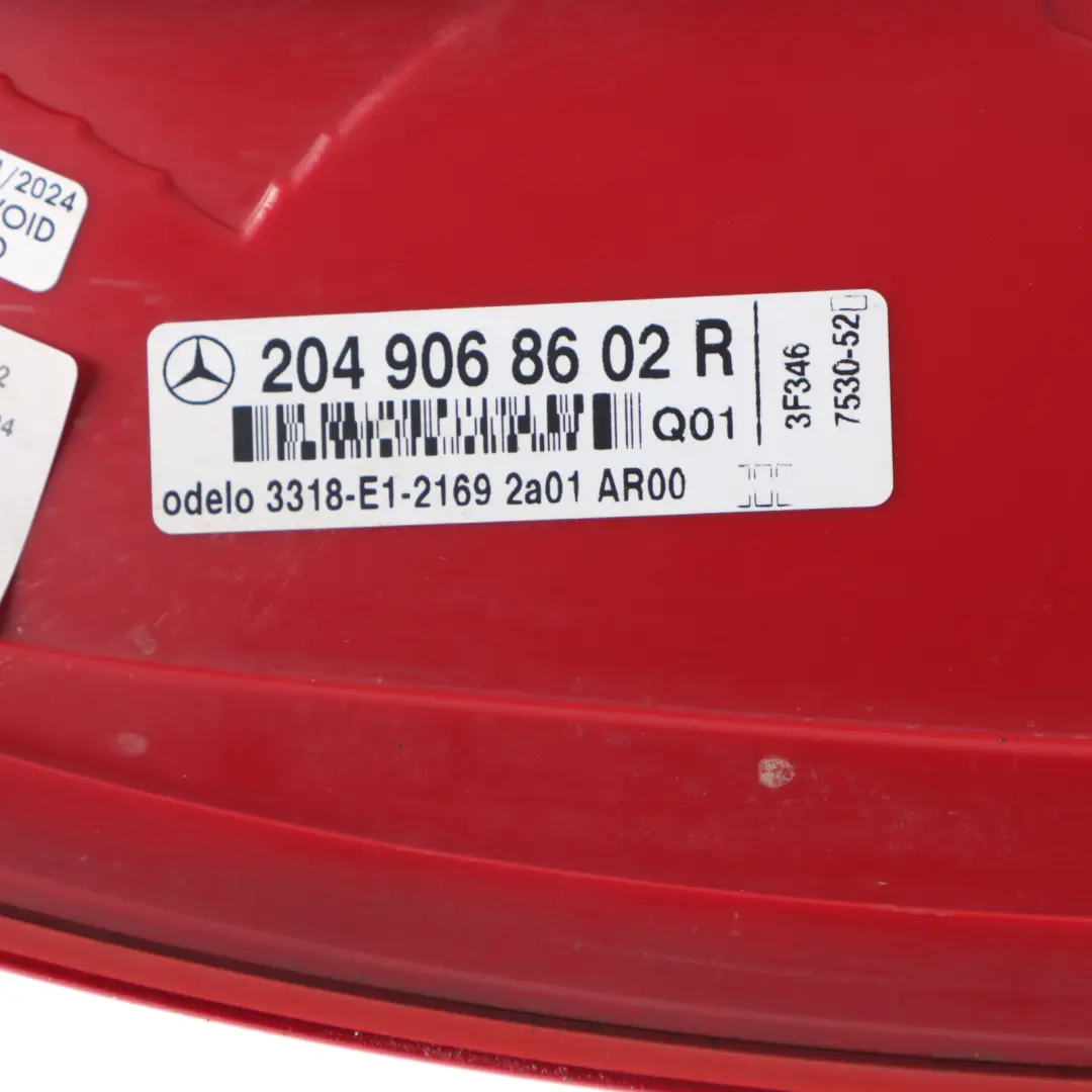 Lamp Light Tail Light Side Panel Right O/S to Mercedes W204 Saloon Rear with Part number A2049068602 Mercedes W204 Saloon Rear Lamp Light Tail Light Side Panel Right O/S - SKU A2049068602 - Part number A2049068602