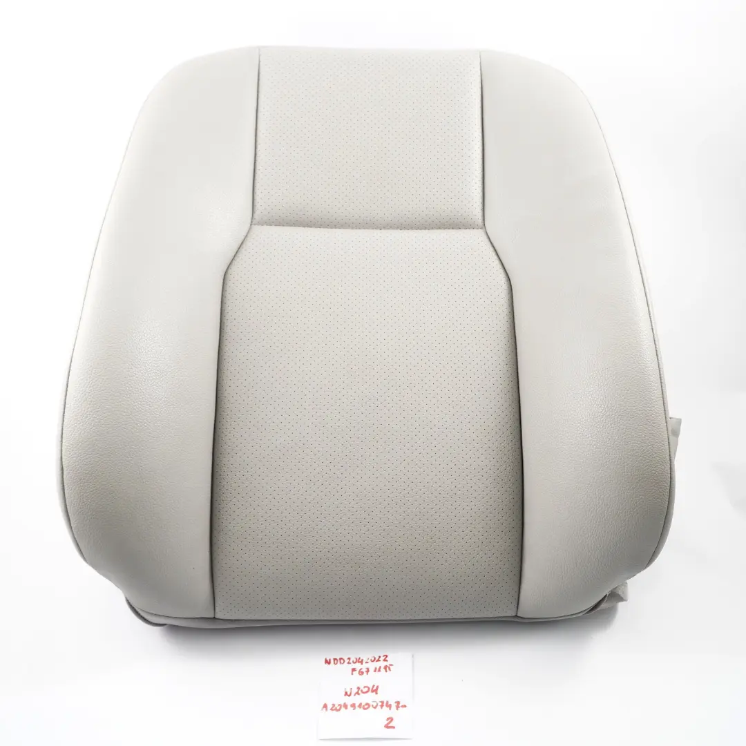 Mercedes W204 Schienale sedile anteriore sinistro posteriore nero finta pelle - SKU A2049100747 - Numero di parte A2049100747