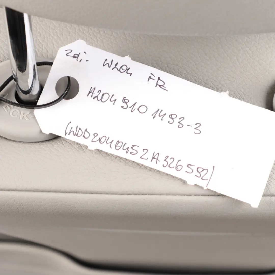 Mercedes W204 Fotel Sportowy Przedni Prawy Przód Prawy Skóra Szara - SKU A2049101493-3 - Numer Części A2049101493