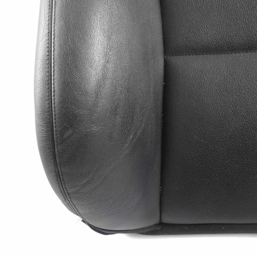 Mercedes W204 Front Seat Backrest Left Sport Seat N/S Heated Cover Black Leather - SKU A2049104547-2 - Part number A2049104547