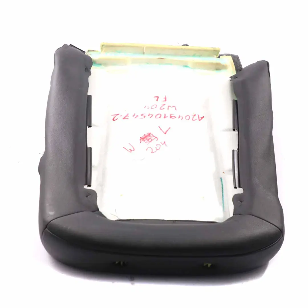 Mercedes W204 Front Seat Backrest Left Sport Seat N/S Cover Black Leather - SKU A2049104547-3 - Part number A2049104547