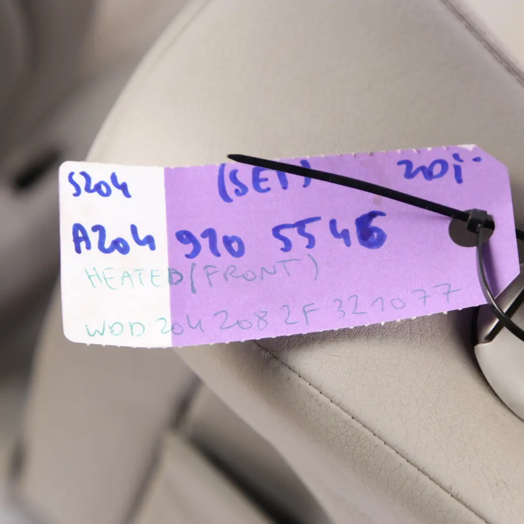 Leather Seats Mercedes S204 Estate Sport Grey Heated Seat With Door Cards to with Part number A2049105546 Leather Seats Mercedes S204 Estate Sport Grey Heated Seat With Door Cards - SKU A2049105546-1 - Part number A2049105546