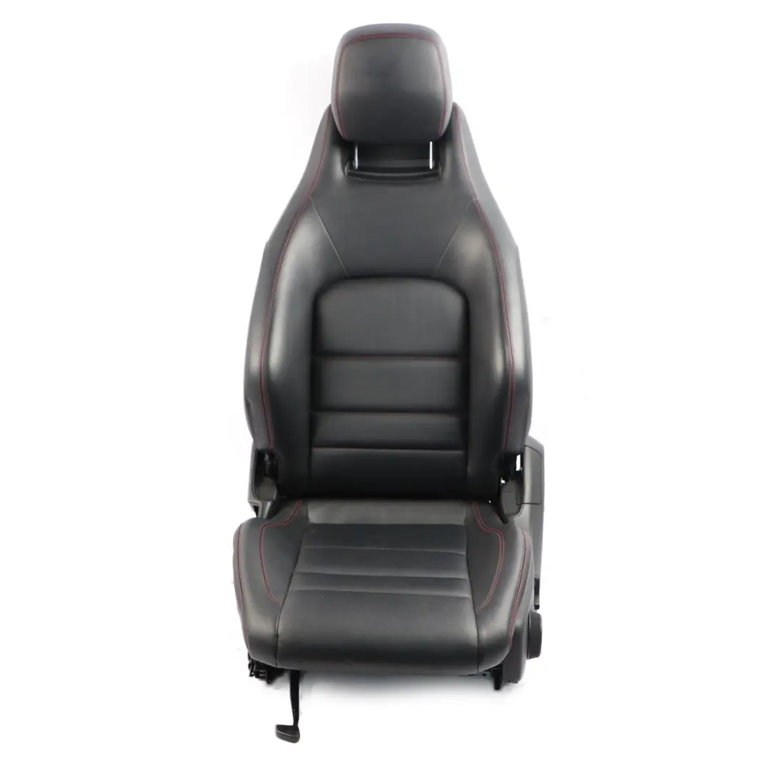  Front Seat Mercedes C204 C207 A207 Left N/S Leather Black Heated Red Threads - SKU A2049109106-1 - Part number A2049109106