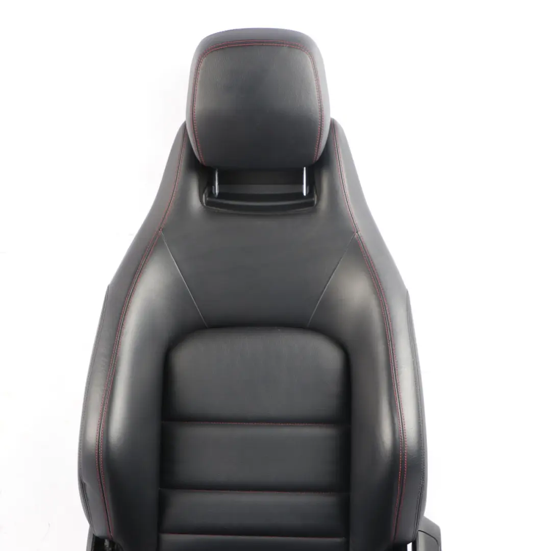  Front Seat Mercedes C204 C207 A207 Left N/S Leather Black Heated Red Threads - SKU A2049109106-1 - Part number A2049109106