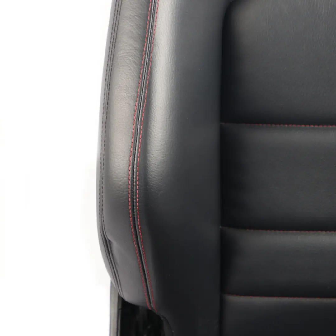  Front Seat Mercedes C204 C207 A207 Left N/S Leather Black Heated Red Threads - SKU A2049109106-1 - Part number A2049109106