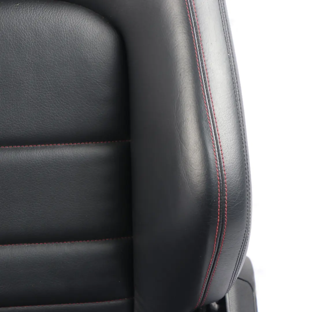  Front Seat Mercedes C204 C207 A207 Left N/S Leather Black Heated Red Threads - SKU A2049109106-1 - Part number A2049109106