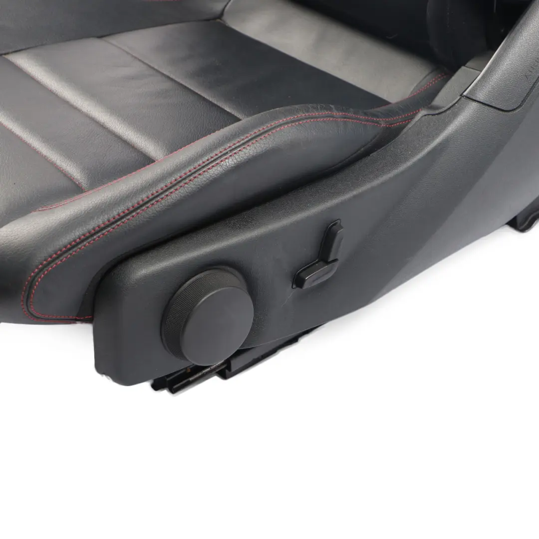  Front Seat Mercedes C204 C207 A207 Left N/S Leather Black Heated Red Threads - SKU A2049109106-1 - Part number A2049109106