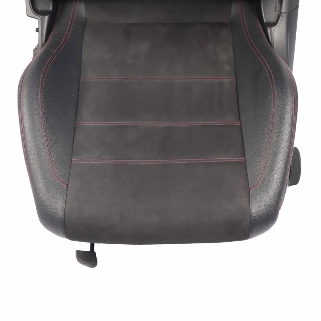  Vordersitz Mercedes C204 AMG Pack Leder Stoff Schwarz Elektrisch Links Rote Naht - SKU A2049109947-1 - Teilenummer A2049109947
