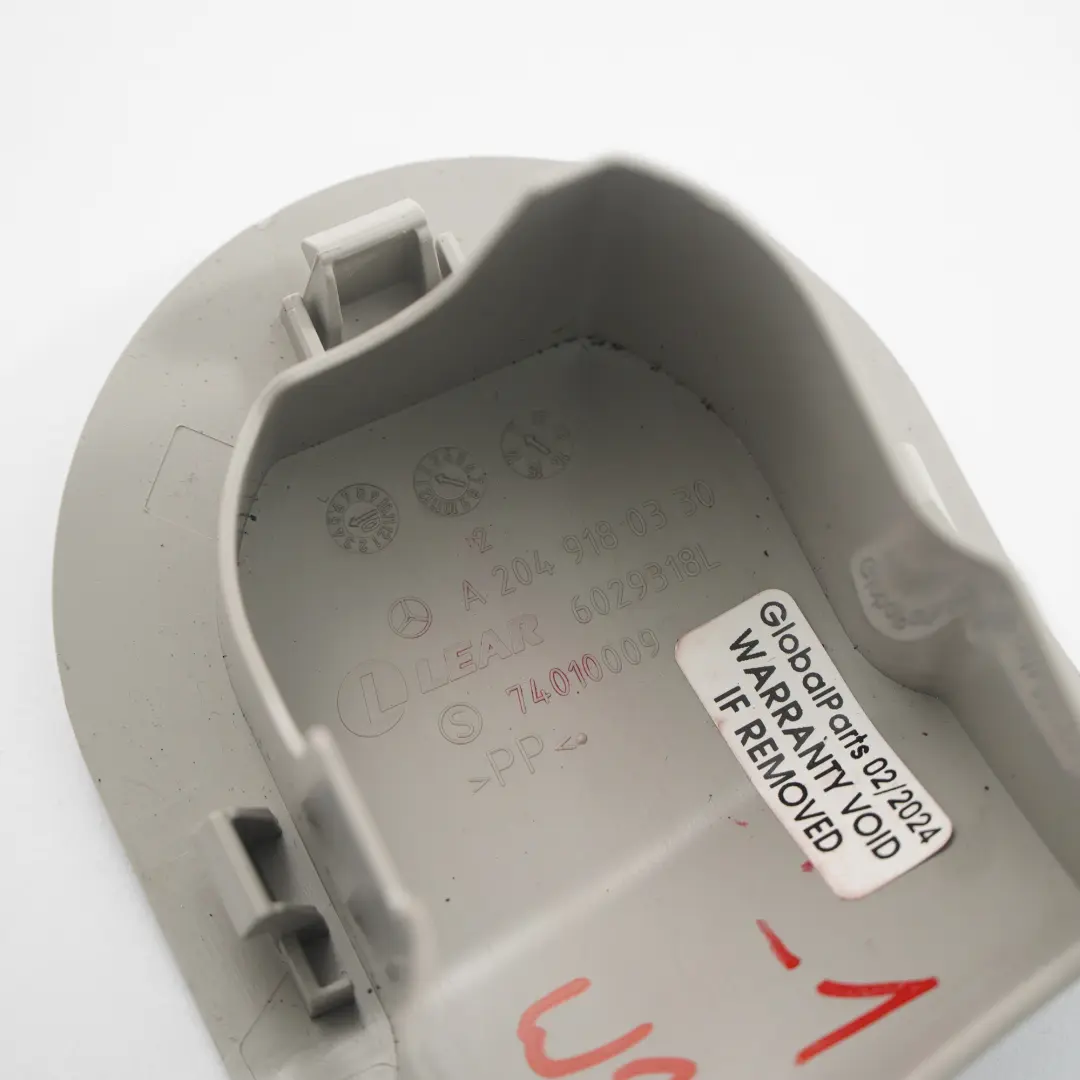 Mercedes W204 Asiento Delantero Cubre Panel Interior Izquierdo Gris - SKU A2049180330-1 - Número de pieza A2049180330