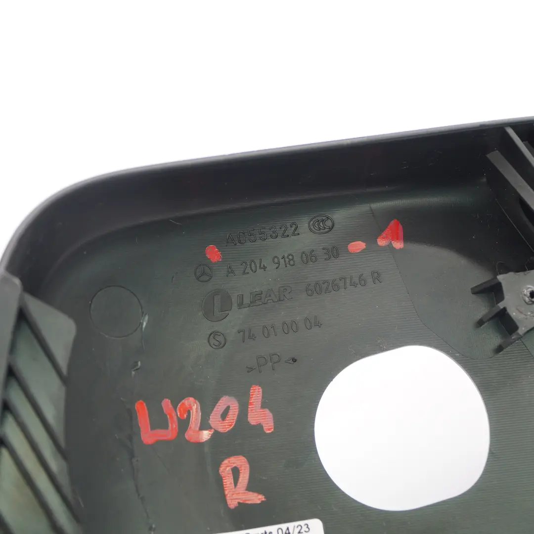  Vordersitzbezug Mercedes W204 Innenverkleidung Trim Rechts Schwarz - SKU A2049180630-1 - Teilenummer A2049180630