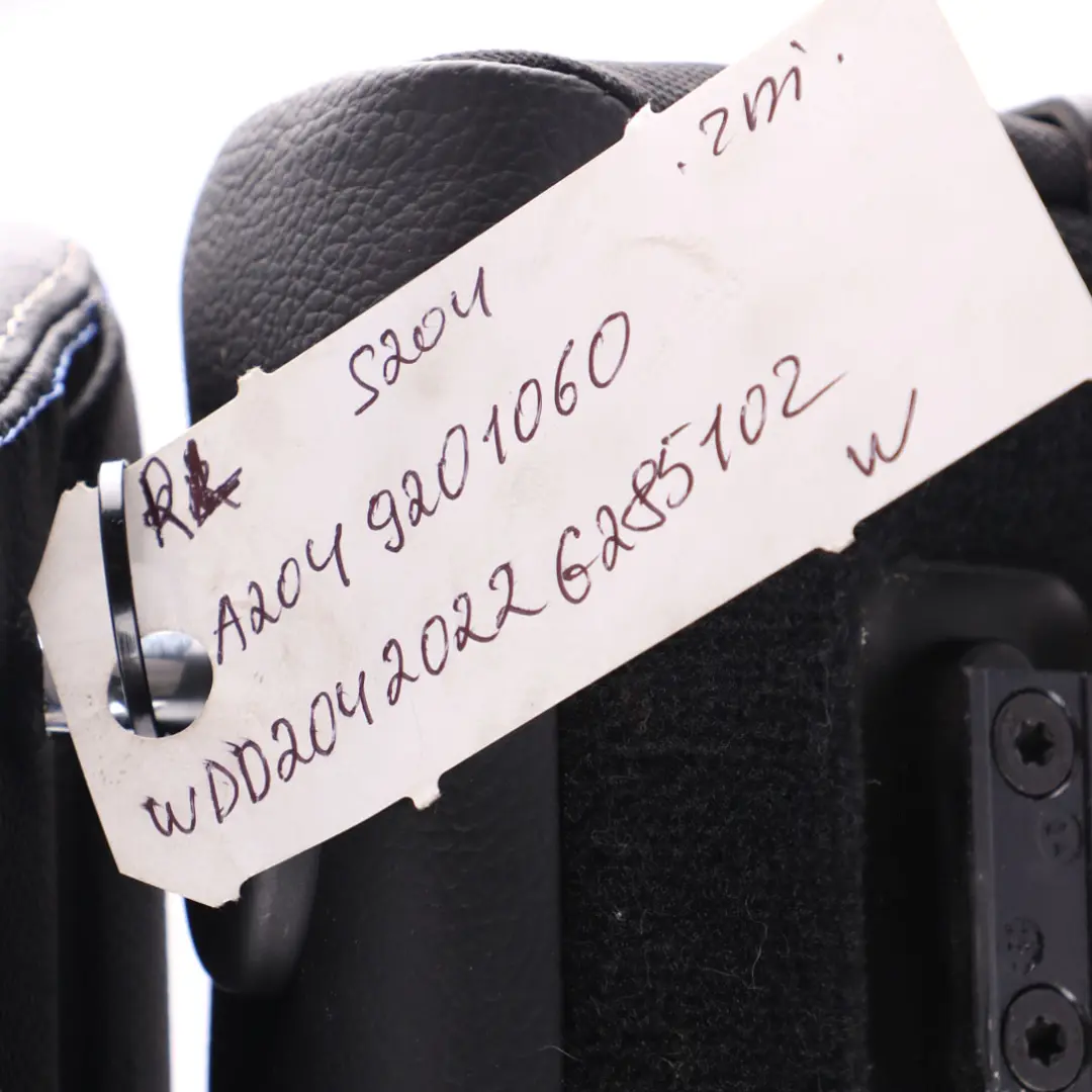 Backrest Rear Left N/S Cloth Fabric Microfibre Black to Mercedes S204 Estate Seat with Part number A2049201060 Mercedes S204 Estate Seat Backrest Rear Left N/S Cloth Fabric Microfibre Black - SKU A2049201360 - Part number A2049201060