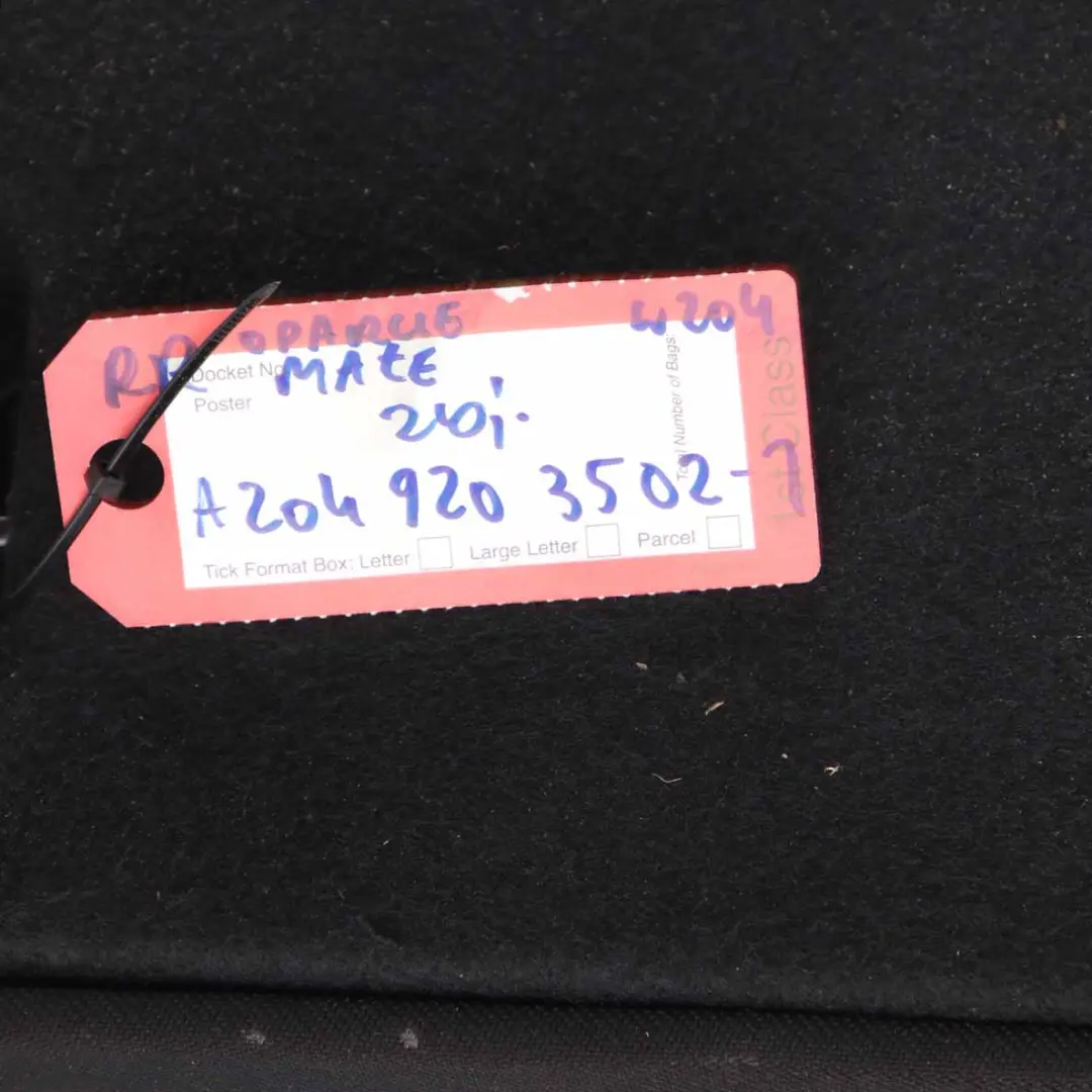 Seat Backrest Mercedes C204 W207 Rear Right O/S Cover Leather Cloth Alcantara - SKU A2049203502-1 - Part number A2049203502