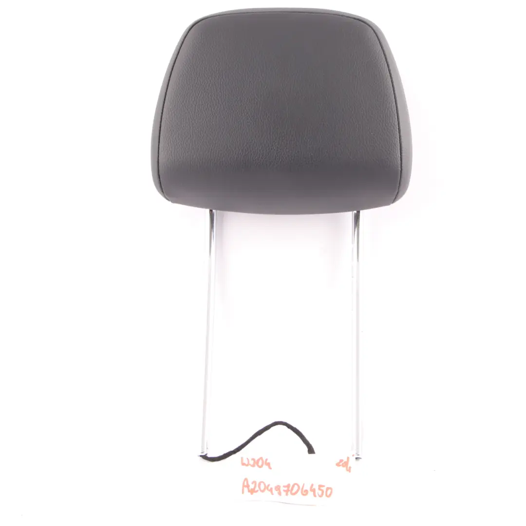Headrest Front Left Right N/O/S Black Leather Head Rest to Mercedes W204 Seat with Part number A2049706450 Mercedes W204 Seat Headrest Front Left Right N/O/S Black Leather Head Rest - SKU A2049706450 - Part number A2049706450