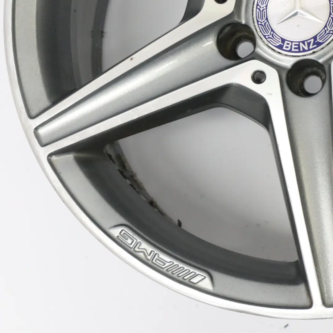 Himalaya Grey AMG Alloy Wheel Rim 5 Spoke 18" 7,5J Mercedes W205 - SKU A2054011100-3 - Part number A2054011100