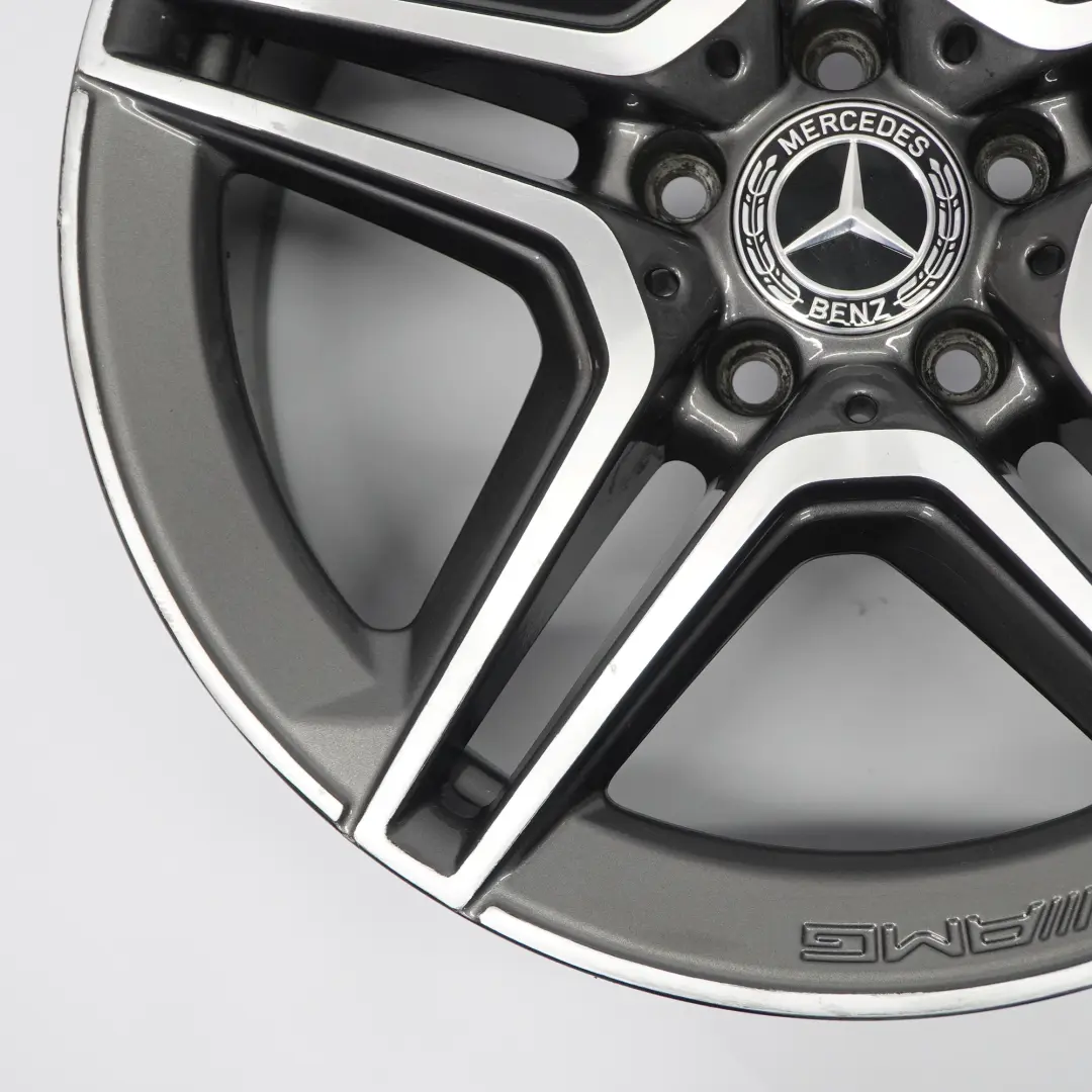 Alloy Wheel Rim AMG 18" ET:49 8,5J 5 Double Spoke to Mercedes W205 Rear with Part number A2054019600 Mercedes W205 Rear Alloy Wheel Rim AMG 18" ET:49 8,5J 5 Double Spoke - SKU A2054019600-4 - Part number A2054019600