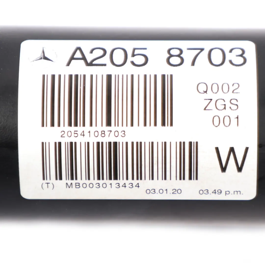 Mercedes W205 M274 Petrol Drive Propshaft Prop Shaft Automatic - SKU A2054108703 - Part number A2054108703