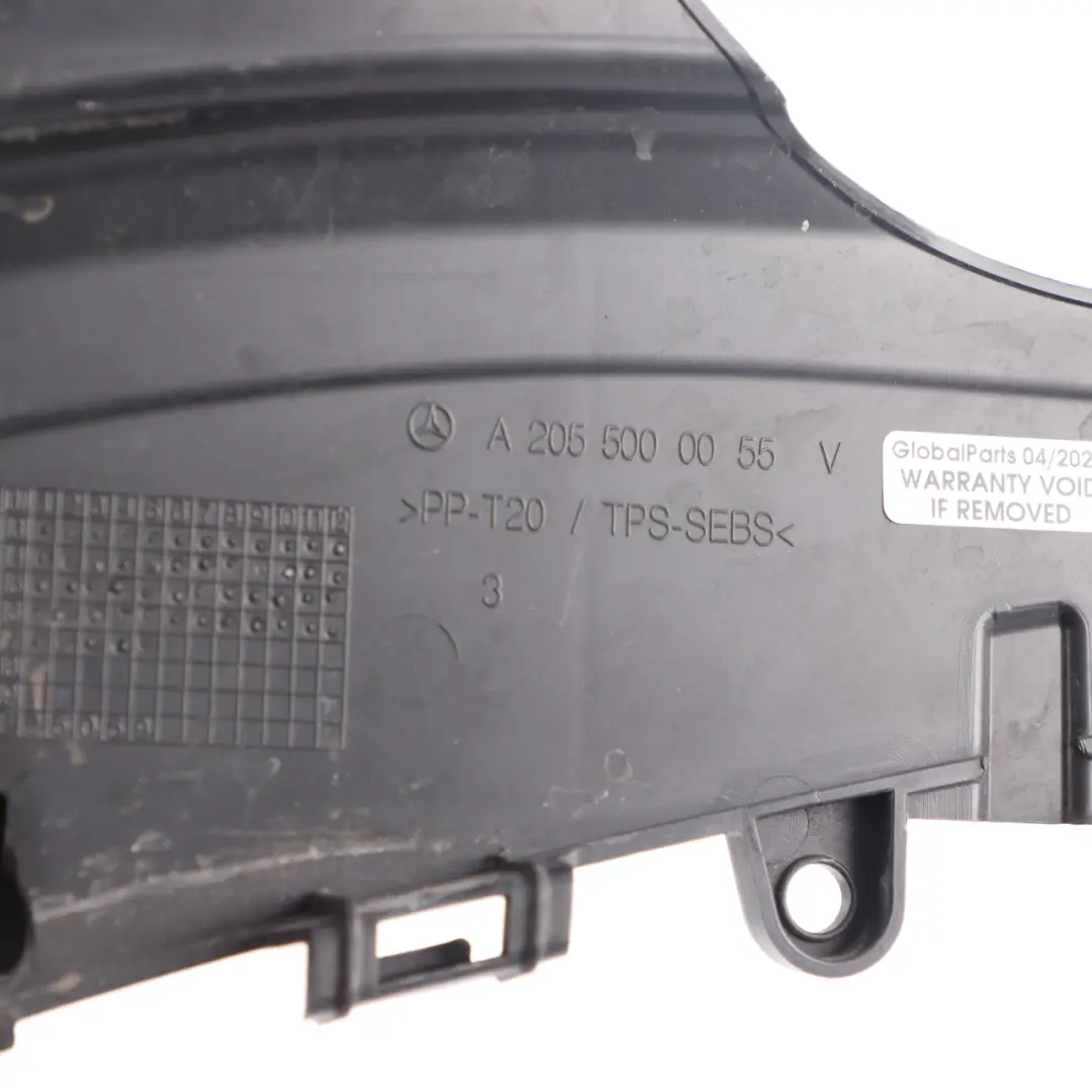 Duct Panel Mercedes W205 Front Top Cooler Cold Air Intake Panel to Air with Part number A2055000055 Air Duct Panel Mercedes W205 Front Top Cooler Cold Air Intake Panel - SKU A2055000055 - Part number A2055000055