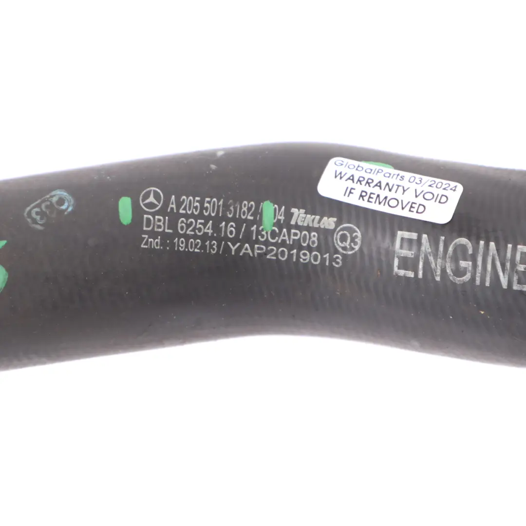 Coolant Hose Water Cooling Pipe Line OM651 Diesel to Mercedes W205 with Part number A2055013182 Mercedes W205 Coolant Hose Water Cooling Pipe Line OM651 Diesel - SKU A2055013182 - Part number A2055013182