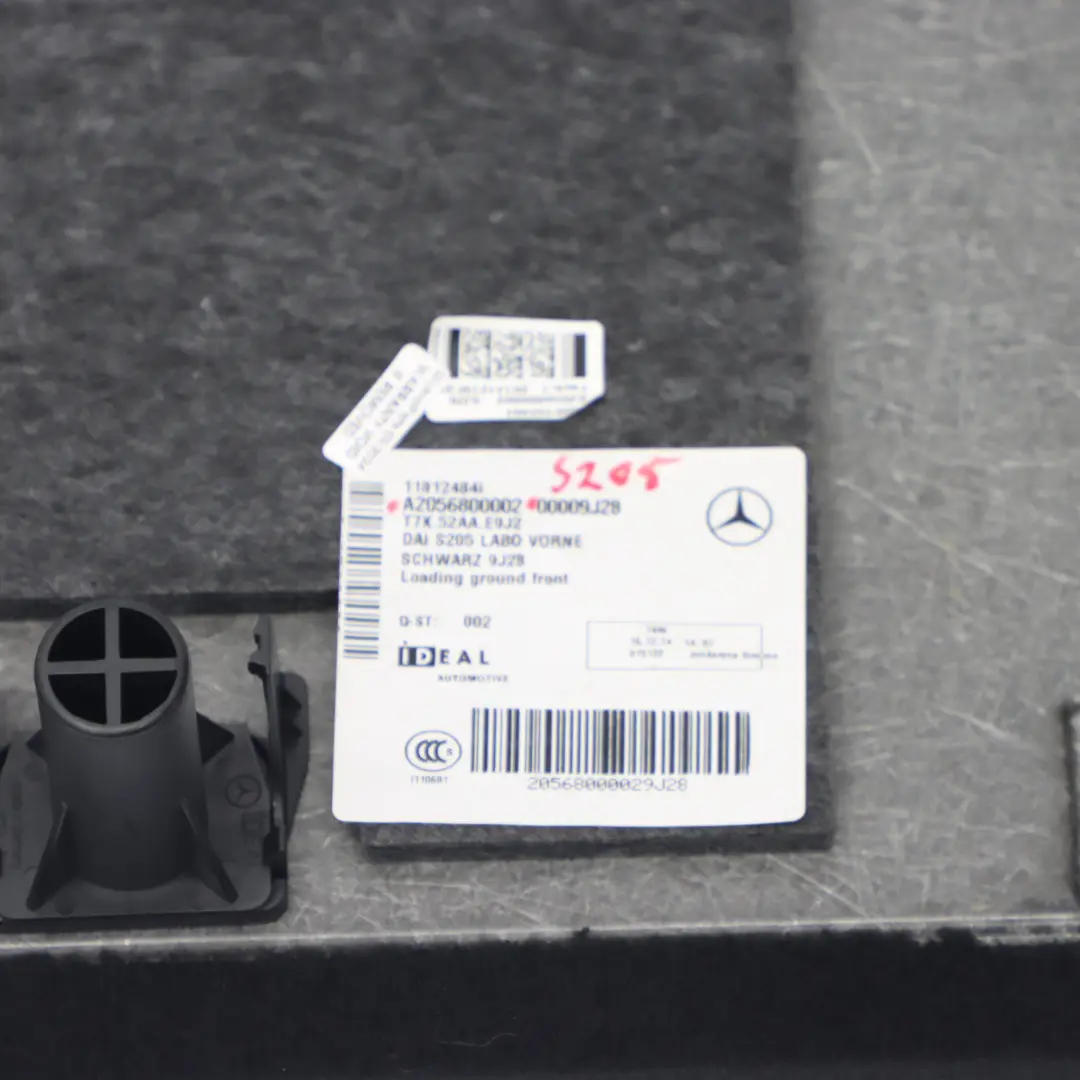 Kofferraum Kofferraumboden Teppichauskleidung für Mercedes S205 mit Teilenummer A2056800002 Mercedes S205 Kofferraum Kofferraumboden Teppichauskleidung - SKU A2056800002 - Teilenummer A2056800002