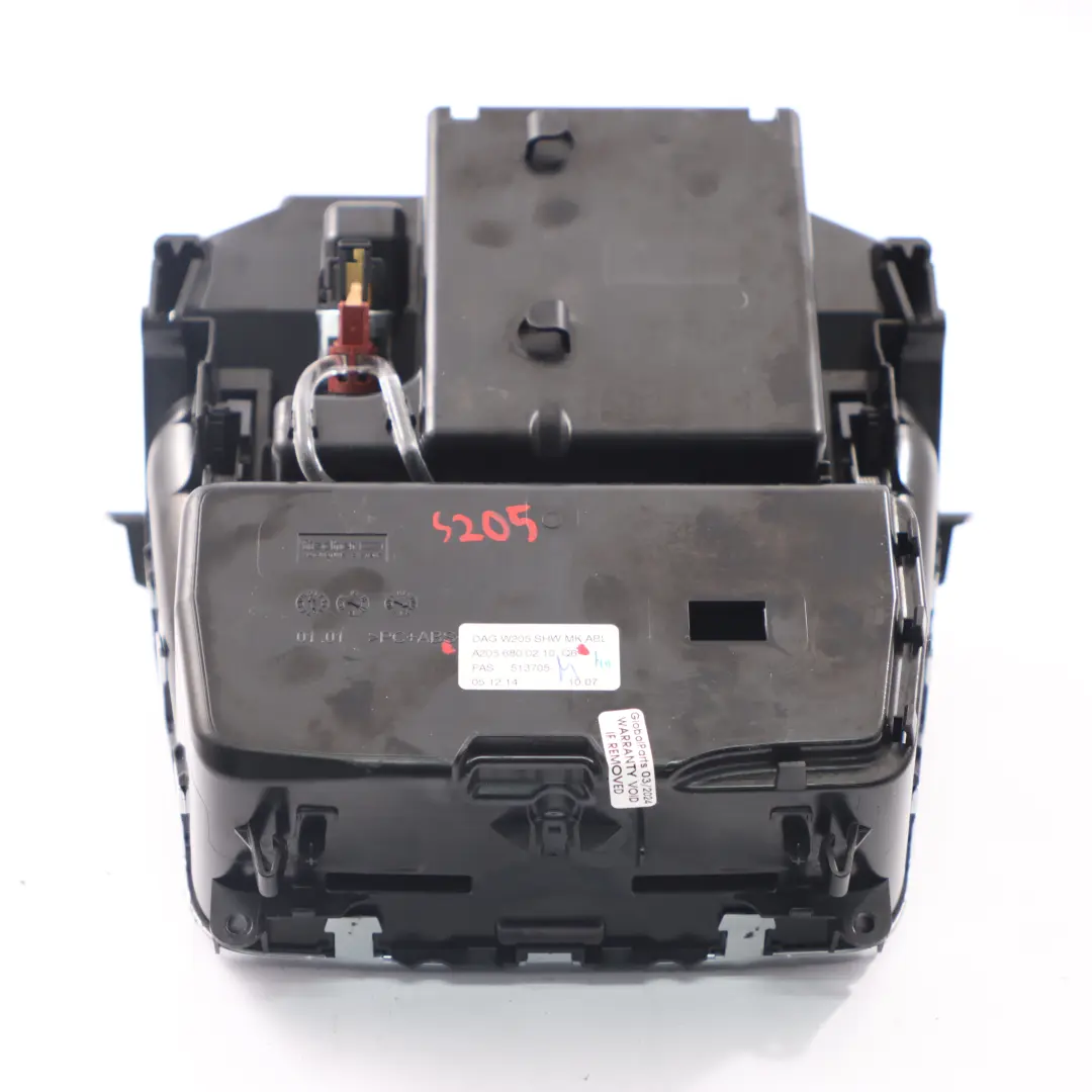 Mercedes W205 Interior Centre Console Storage Tray Panel Black Gloss - SKU A2056800210 - Part number A2056800210