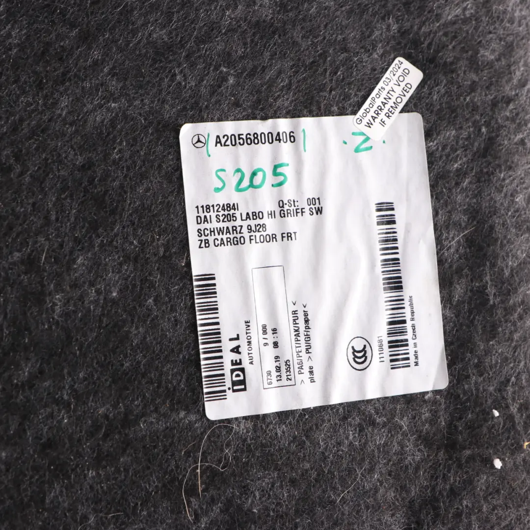 Bodenplatte Mercedes S205 Kofferraumboden Teppichverkleidung für mit Teilenummer A2056800406 Bodenplatte Mercedes S205 Kofferraumboden Teppichverkleidung - SKU A2056800406 - Teilenummer A2056800406