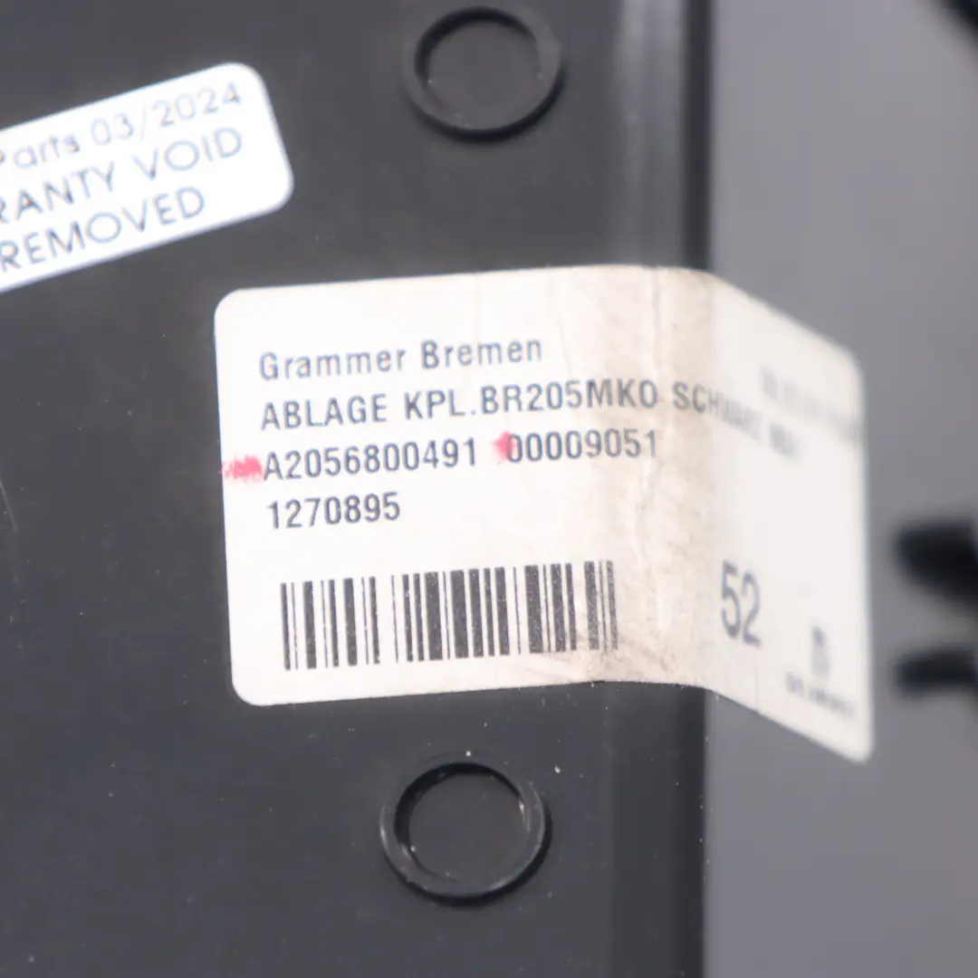 Mercedes W205 Vassoio portaoggetti vano console centrale posteriore - SKU A2056800491-1 - Numero di parte A2056800491