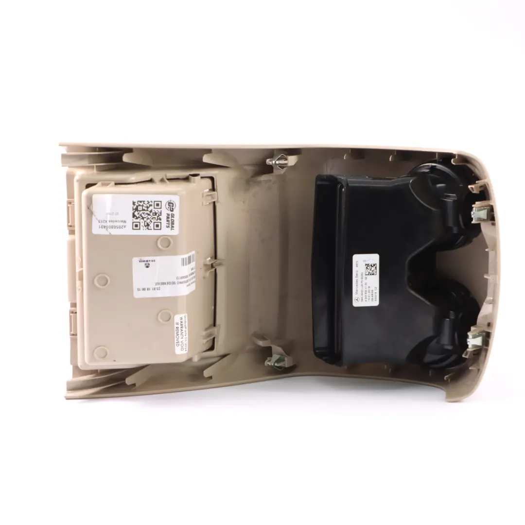Mercedes W205 X253 Trasera Central Embellecedor Almacenamiento Beige - SKU A2056800491 - Número de pieza A2056800491