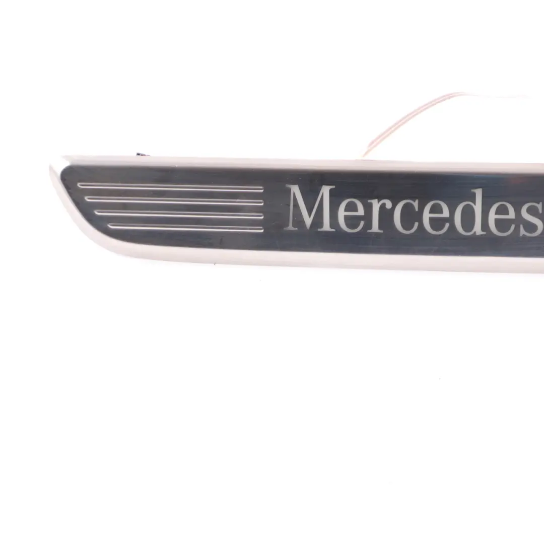 Entrance Cover Trim Front Right O/S Step Plate Sill to Mercedes W205 with Part number A2056800735 Mercedes W205 Entrance Cover Trim Front Right O/S Step Plate Sill - SKU A2056800735 - Part number A2056800735