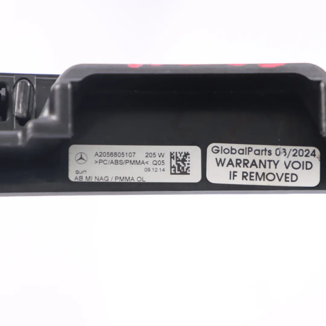 Mercedes W205 Mittelkonsole Panel Schwarz Offene Pore Esche Holz - SKU A2056805107 - Teilenummer A2056805107