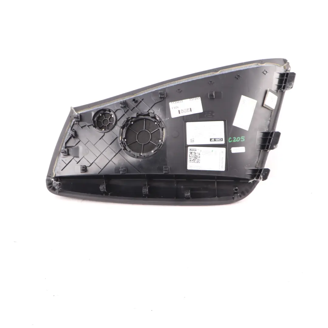 Lateral Trim Panel Mercedes C205 Rear Left N/S Lateral Side Cover Leather Black to with Part number A2056900502 Lateral Trim Panel Mercedes C205 Rear Left N/S Lateral Side Cover Leather Black - SKU A2056900502 - Part number A2056900502