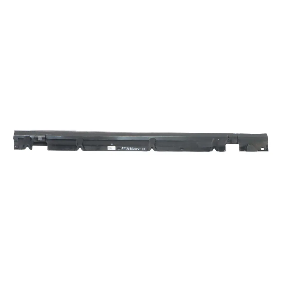Mercedes C205 Side Skirt AMG Right O/S Door Sill Cover Obsidian Black - 197 - SKU A2056980200-OB - Part number A2056980200