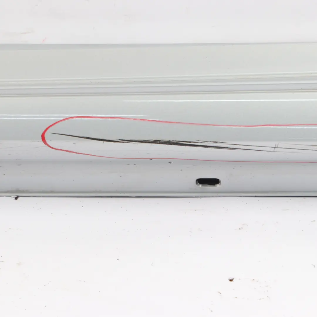 Mercedes W205 Side Skirt Left N/S Door Sill Cover Iridium Silver Metallic - 775 - SKU A2056981354-IRS1 - Part number A2056981354