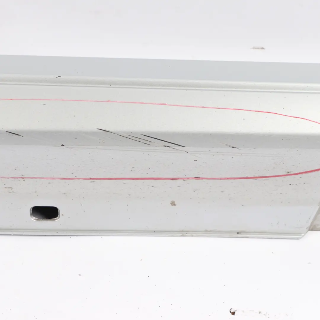 Side Skirt Right O/S Door Sill Cover Iridium Silver Metallic - 775 to Mercedes W205 with Part number A2056981454 Mercedes W205 Side Skirt Right O/S Door Sill Cover Iridium Silver Metallic - 775 - SKU A2056981454-IRS - Part number A2056981454