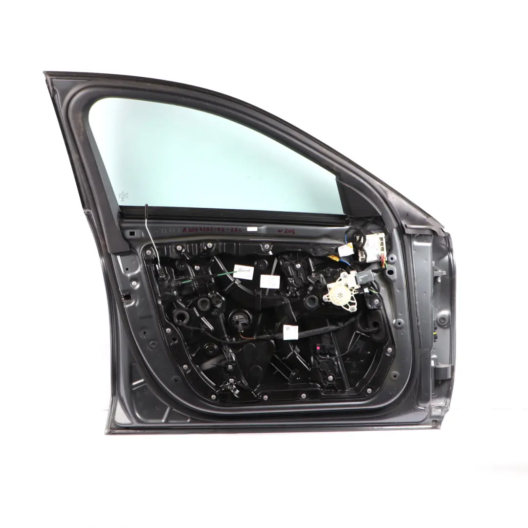 Door Front Left N/S Selenite Grey Metallic - 992 to Mercedes W205 with Part number A2057200105 Mercedes W205 Door Front Left N/S Selenite Grey Metallic - 992 - SKU A2057200105-SEL - Part number A2057200105