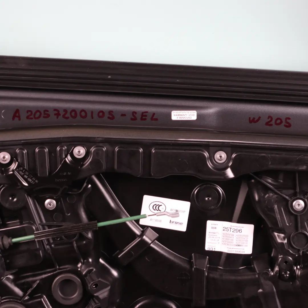 Door Front Left N/S Selenite Grey Metallic - 992 to Mercedes W205 with Part number A2057200105 Mercedes W205 Door Front Left N/S Selenite Grey Metallic - 992 - SKU A2057200105-SEL - Part number A2057200105