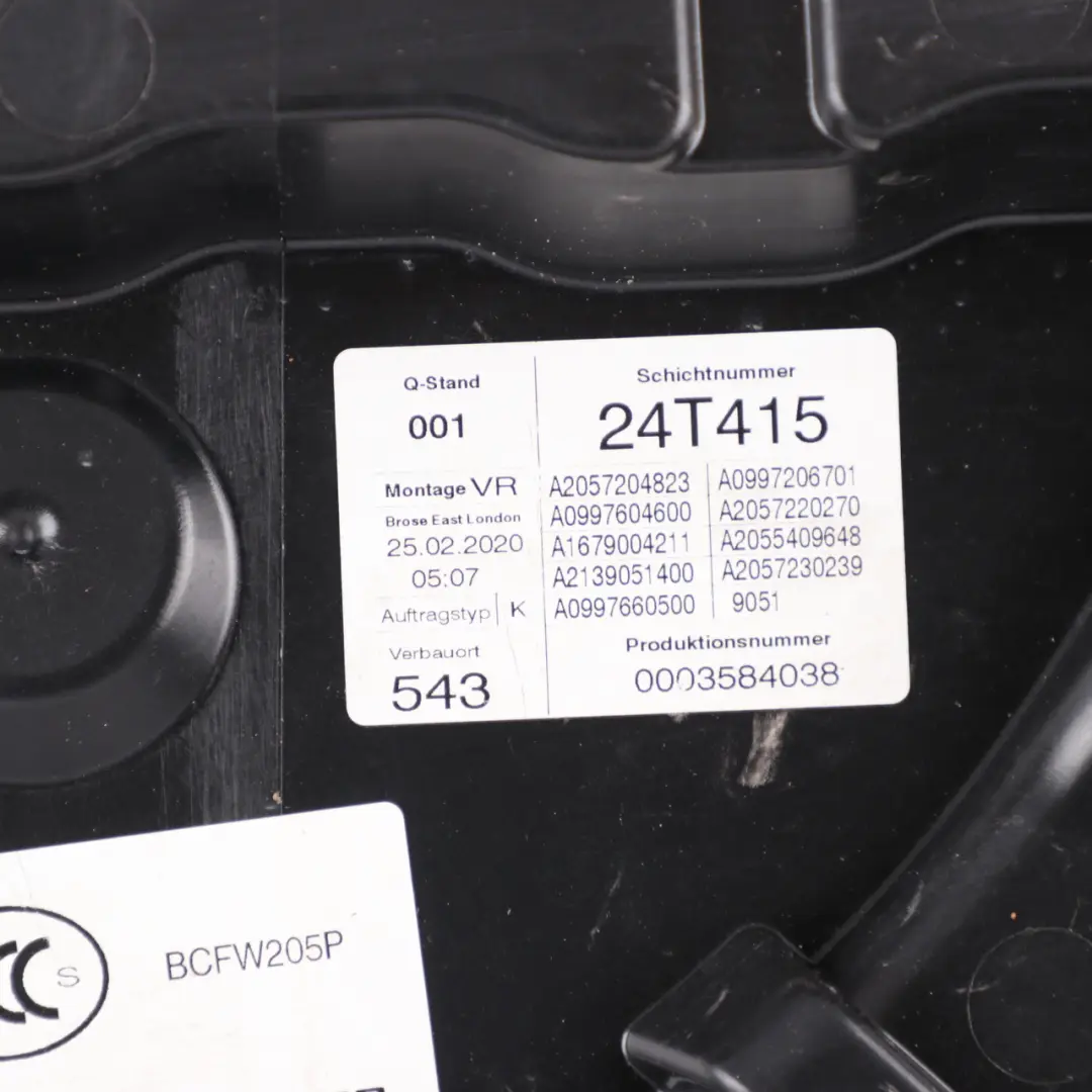 Mercedes W205 Regolatore alzacristalli Meccanismo anteriore destra - SKU A2057205023 - Numero di parte A2057205023