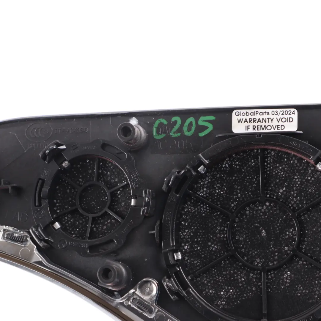 Speaker Cover Trim Door Card Front Left N/S Burmester to Mercedes C205 with Part number A2057205703 Mercedes C205 Speaker Cover Trim Door Card Front Left N/S Burmester - SKU A2057205703 - Part number A2057205703